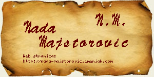 Nada Majstorović vizit kartica